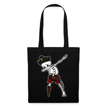 Dabbing Skeleton Pirate - Dab Dance Skull - Tote Bag - black - Front