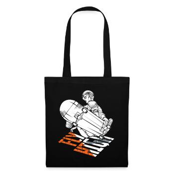 Patin de dessin animé - Sac en tissu - noir - Devant
