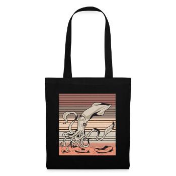 calamar - Sac en tissu - noir - Devant