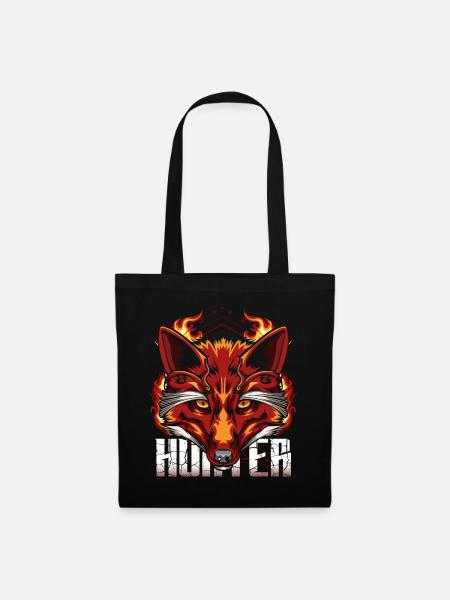 Cool Jäger Fuchs Wildnis - Stoffbeutel - Schwarz