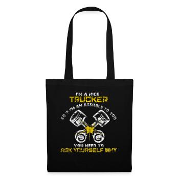 Truck driver truck lorry - Tote Bag - black - Front