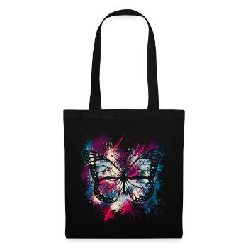 Papillon Monarque Printemps Coloré Doux Cadeau - Sac en tissu - noir - Devant