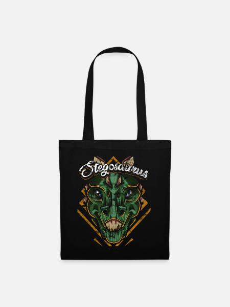 Stegosaurus - Stoffbeutel - Schwarz