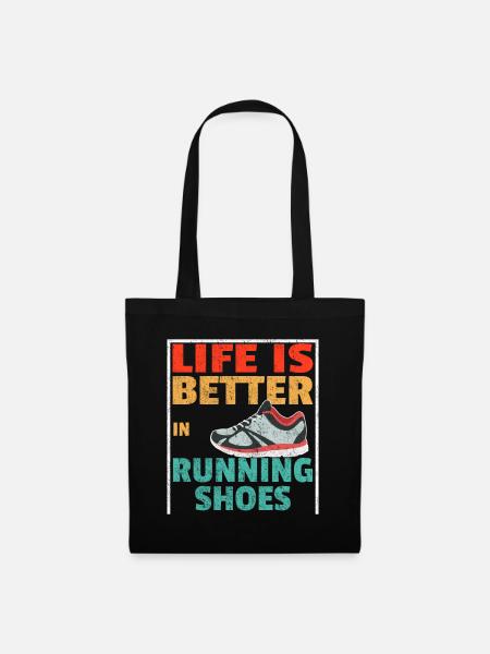 Sport Race Marathon Athletic Gift Fit - Stoffveske - svart