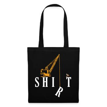 Chemise grue fun idée de cadeau de chantier de construction disant - Sac en tissu - noir - Devant