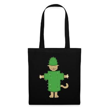 Cat cactus halloween - Tote Bag - black - Front
