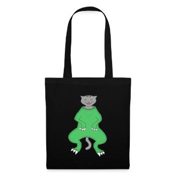 Cat disguise dinosaur - Tote Bag - black - Front