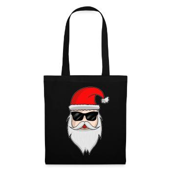 Cooler Weihnachtsmann - Weihnachten Santa Winter - Stoffbeutel - Schwarz - Vorne