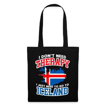 Islande - Sac en tissu - noir - Devant