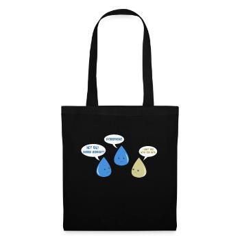 Science Funny Nerdy Eau et huile - Sac en tissu - noir - Devant