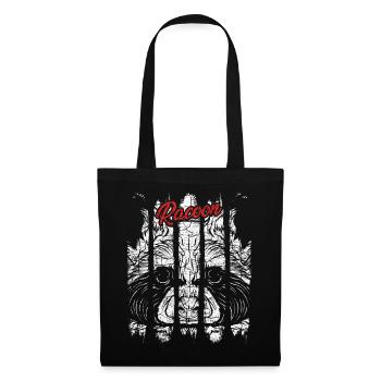 Cadeau de raton laveur de visage de raton laveur - Sac en tissu - noir - Devant
