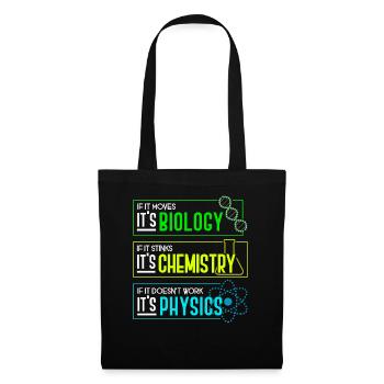 Biology - Chemistry - Physics Teacher Lesson Gift - Sac en tissu - noir - Devant