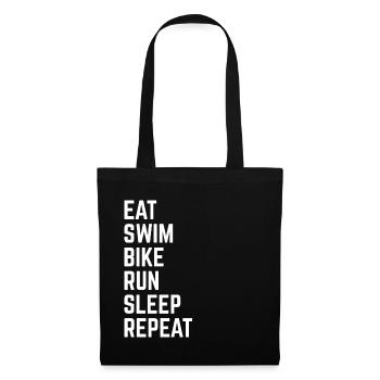SWIM BIKE RUN - Sac en tissu - noir - Devant