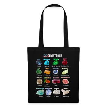 Minerals and gems most important in the USA - Tote Bag - black - Front