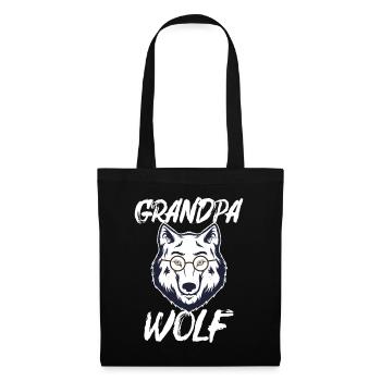 Cadeau Papy Wolf White Direwolf Glasses - Sac en tissu - noir - Devant