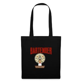 Barman - Barman - Bar - Sac en tissu - noir - Devant