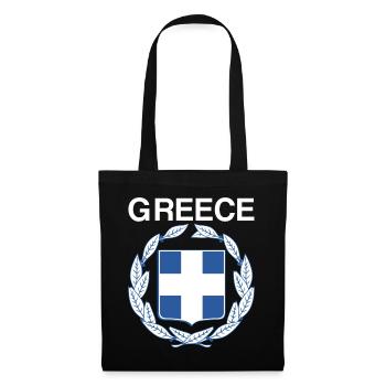 Armoiries de la grèce - Sac en tissu - noir - Devant