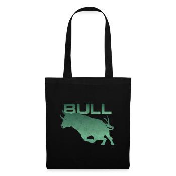Silhouette de taureau - Sac en tissu - noir - Devant