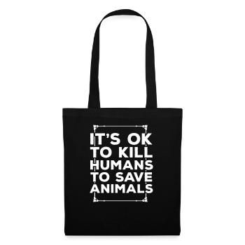 le bien-être des animaux - Sac en tissu - noir - Devant