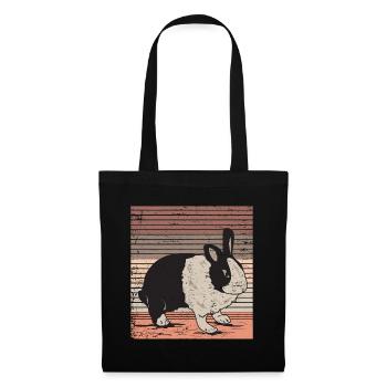 lapin néerlandais - Sac en tissu - noir - Devant