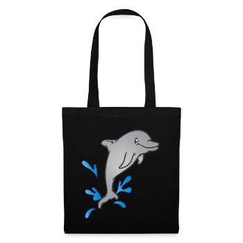 Dolphin dolphin jumps out of the water - Tote Bag - black - Front