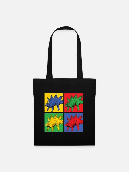 dinosaur - Tote Bag - black