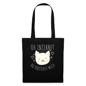 Oh Internet Du Verstehst Mich - Stoffbeutel - Schwarz - Vorne