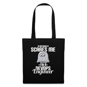 NOTHING SCARES ME I'M A DEVOPS ENGINEER - Stoffbeutel - Schwarz - Vorne