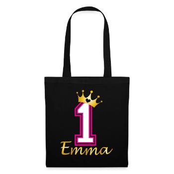 Babies first birthday Emma - Tote Bag - black - Front