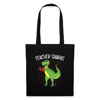 Teacher teacher dinosaur gift school - Tote Bag - black - Front