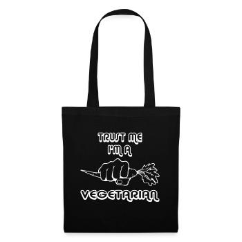 Trust me I'm a vegetarian - Vegetarian - Quote - - Tote Bag - black - Front