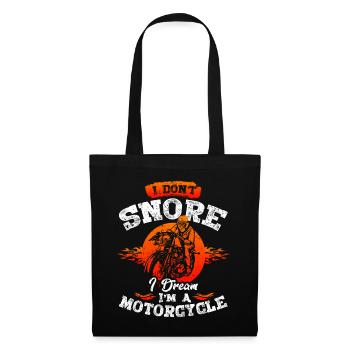 Je ne ronfle pas je rêve je suis un cadeau de vélo moto - Sac en tissu - noir - Devant