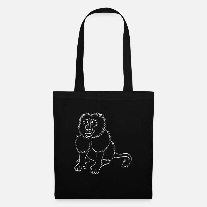 Monkey baboon - Tote Bag - black