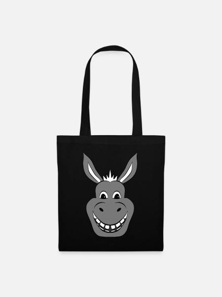 Âne âne - Sac en tissu - noir