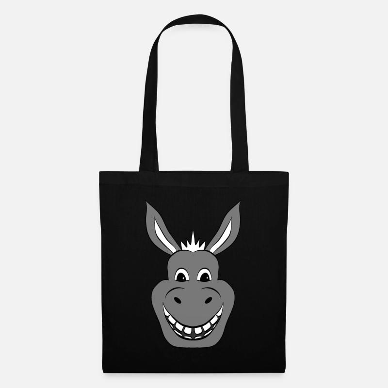 Âne âne - Sac en tissu - noir