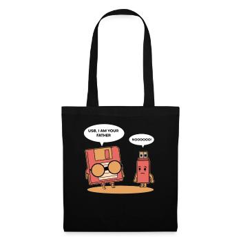 Funny USB diskette cassette 80s - Tote Bag - black - Front