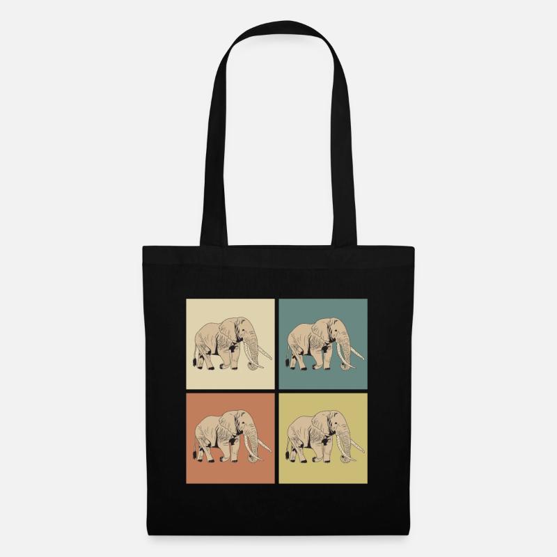 Pop Art Elephant - Tote Bag - black