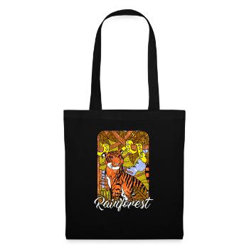 Rainforest Tiger Environmental Protection Nature Jungle - Tote Bag - black - Front