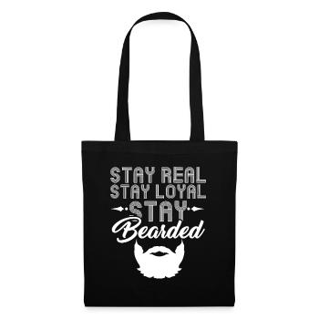 Barbe vraiment barbu T-shirt Movembr cadeau cadeau - Sac en tissu - noir - Devant