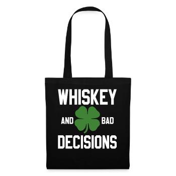Irland Whiskey St Patricks Day - Stoffbeutel - Schwarz - Vorne