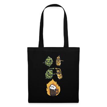 Hops and wheat fusion to beer - Tote Bag - black - Front