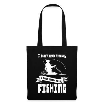 Angel Therapy Expert T-Shirt for fishing - Tote Bag - black - Front