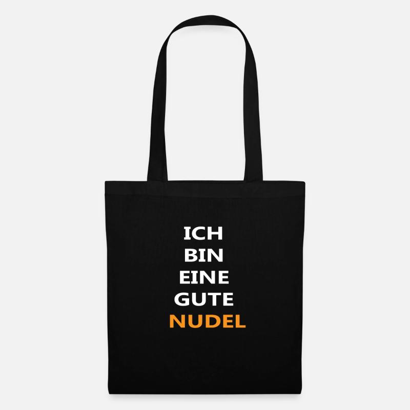 Ich bin eine gute Nudel - Lustige Sprüche - Stoffbeutel - Schwarz