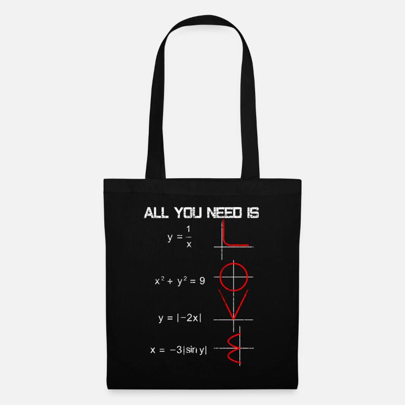 Mathematik Liebe - Stoffbeutel - Schwarz