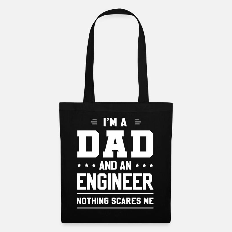 Vater Ingenieur - Stoffbeutel - Schwarz