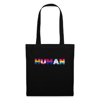 DRAPEAU HUMAIN LGBT Gay Pride T Shirt - Sac en tissu - noir - Devant