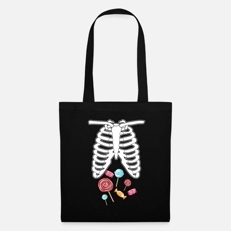 Halloween skeleton sweets - Tote Bag - black