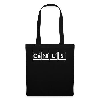 Tableau périodique des éléments de la chimie des éléments Genius - Sac en tissu - noir - Devant