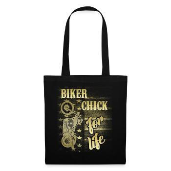 cadeau motard femme motard moto femme - Sac en tissu - noir - Devant