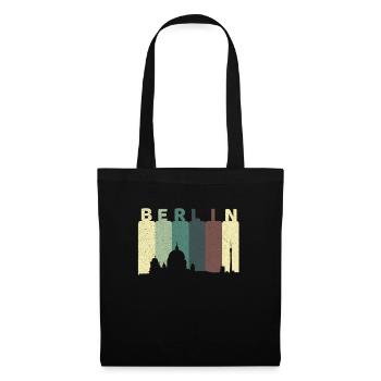 Skyline de Berlin - Sac en tissu - noir - Devant